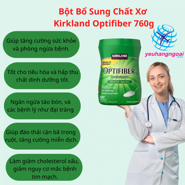 Khám phá công dụng không thể ngờ của Bột chất xơ Kirkland 6 bột chất xơ kirkland có tác dụng gì