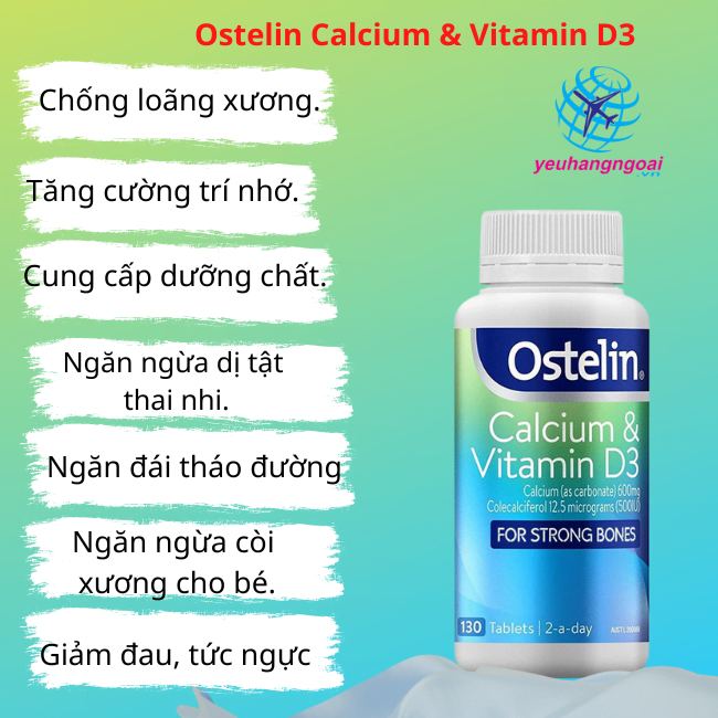 Ostelin Calcium & Vitamin D3 có tác dụng gì