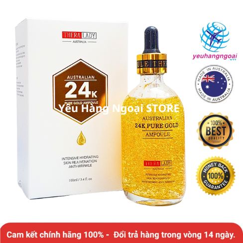 Serum Tinh Chất Vàng 24K Australian Pure Gold Ampoule 100ml Của Thera Lady Úc. 1 serum-24k-100ml