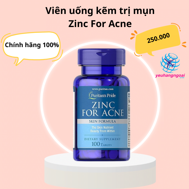 viên kẽm zinc for acne review