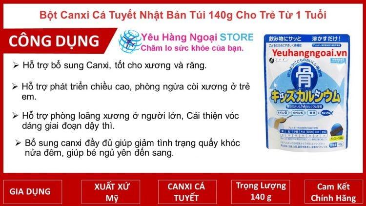 Bot Canxi Ca Tuyet Nhat Ban Tui 140G Cho Tre Tu 1-Tuoi Bot Canxi Ca Tuyet Nhat Ban Tui 140G Cho Tre Tu 1-Tuoi