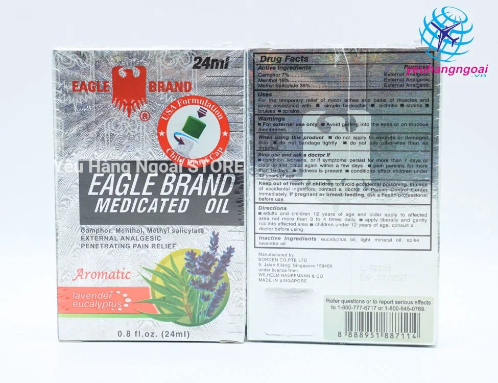 Dau Gio Trang Con O Eagle Brand Medicated Oil Aromatic Lavender Eucalyptus 24ml Cua My Dau Gio Trang Cua My Eagle Brand Medicated Oil Aromatic Lavender Eucalyptus 24ml Cua My