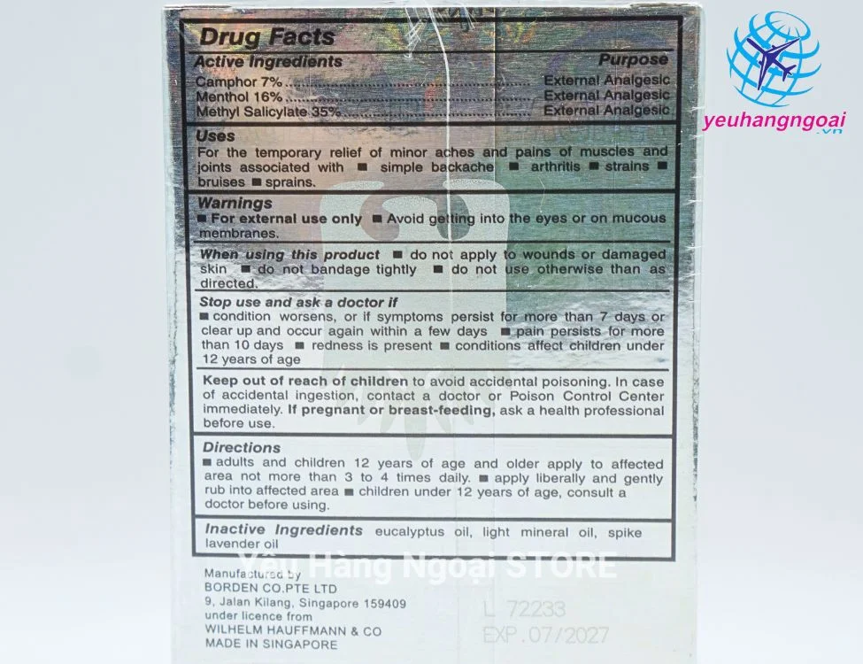 Dau Gio Trang Con O Eagle Brand Medicated Oil Aromatic Lavender Eucalyptus 24ml Cua My 4
