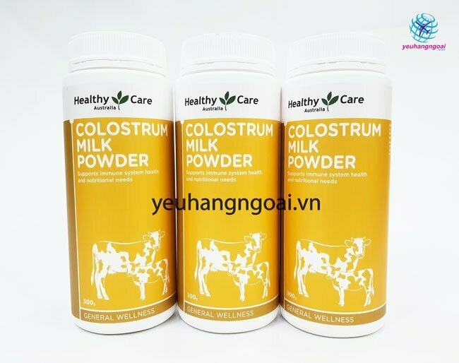 Hình Thật Sữa Bò Non Healthy Care Colostrum Milk Powder