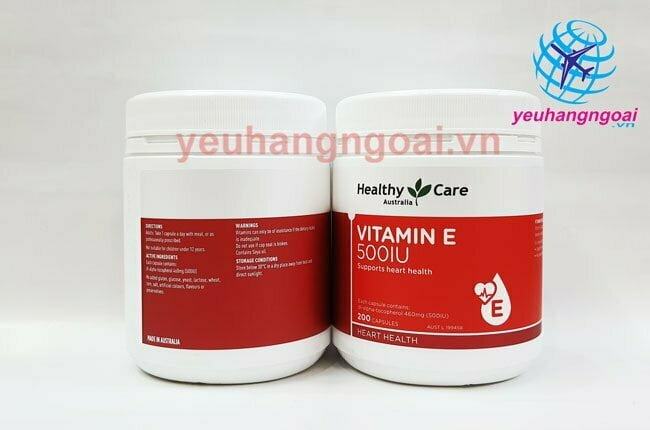 Vitamin E Healthy Care 500iu 200 Vien Cua Uc Vitamin E Healthy Care 500iu 200 Vien Cua Uc