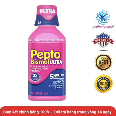 Siro Pepto Bismol Ultra Hỗ Trợ Đau Bụng, Tiêu Hoá Dạ Dày 354ml Của Mỹ. 1 pepto-bismol-354ml