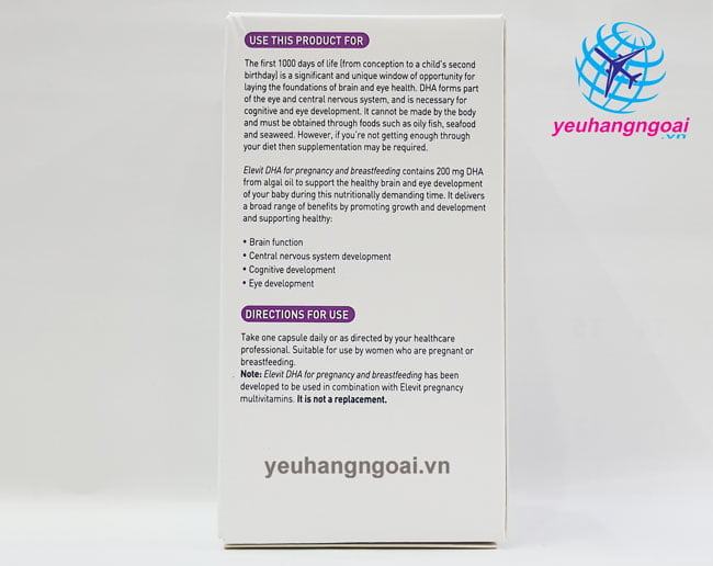Thanh Phan Vien Uong Elevit Dha For Pregnancy Breastfeeding Thanh Phan Vien Uong Elevit Dha For Pregnancy Breastfeeding