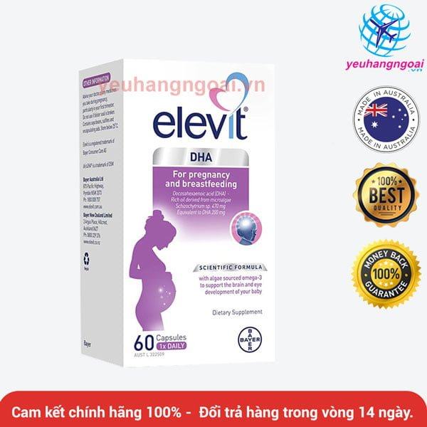 Vien Uong Elevit Dha For Pregnancy Breastfeeding 60 Vien Cua Uc