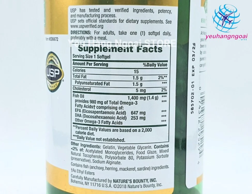 thanh phan fish oil 1400mg