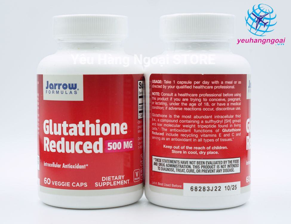 Glutathione 500mg Reduced Jarrow 2