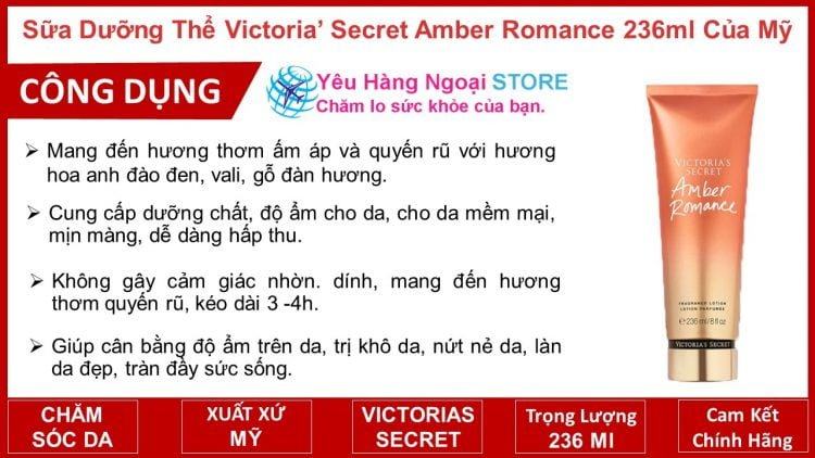 Sua Duong The Victoria’ Secret Amber Romance 236ml Cua My Sua Duong The Victoria’ Secret Amber Romance 236ml Cua My