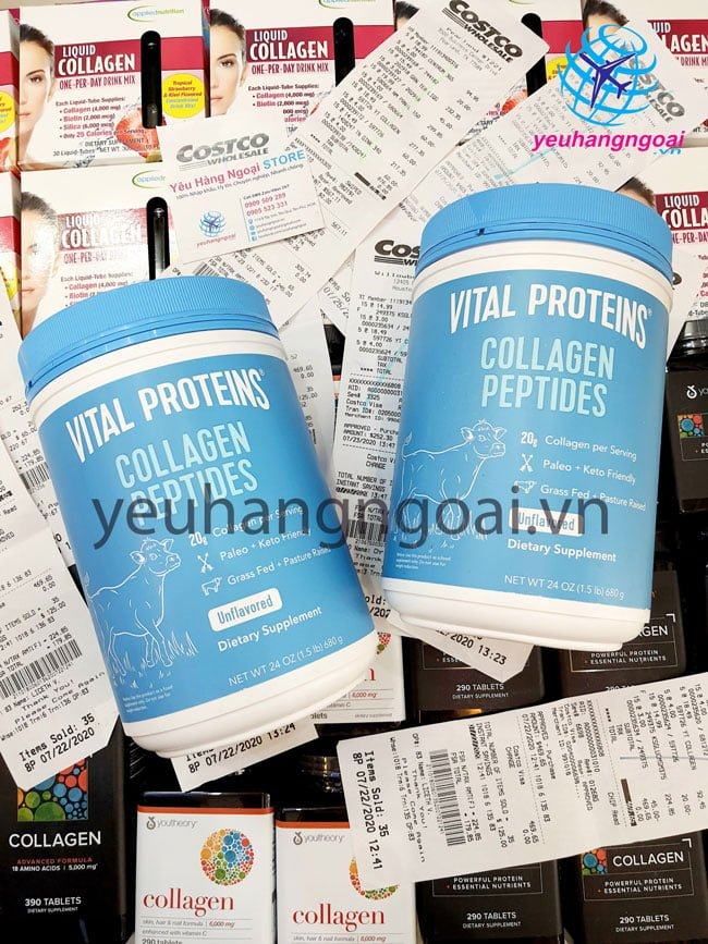 Bill Collagen Bột Peptides Unflavored 680G Của Mỹ
