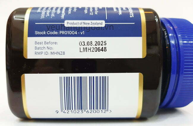 Hình Thật Mã Vạch Và Hạn Sử Dụng Mật Ong Manuka Mgo 30+ Manuka Health Honey 500G