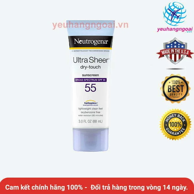 Kem Chong Nang Neutrogena Ultra Sheer Dry Touch SPF55 88ml 1