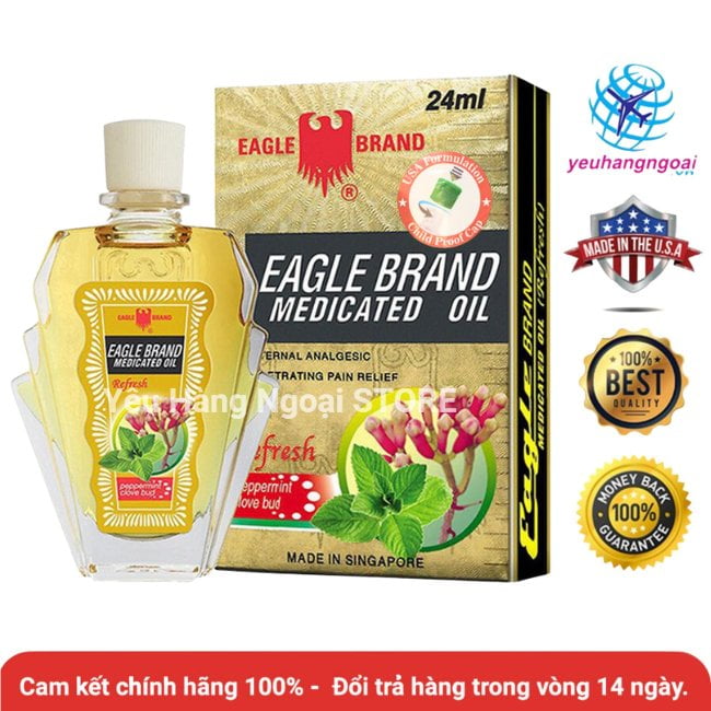 eagle brand medicated oil 24ml peppermint clove bud pain relief