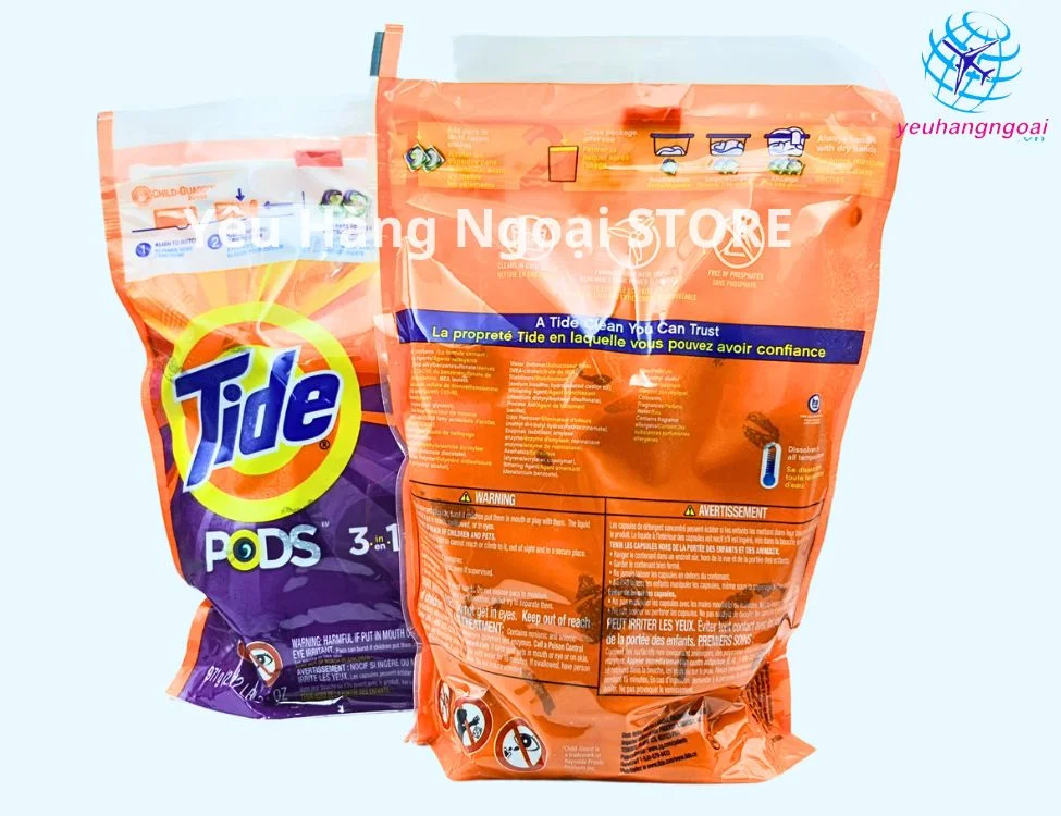 Viên Nước Giặt Xả Tide Pods 3in1 39 Viên (3 Trong 1) Thơm Rất Lâu Của Mỹ. 2 Viên Nước Giặt Xả Tide Pods 3in1 39 Viên (3 Trong 1) Thơm Rất Lâu Của Mỹ.