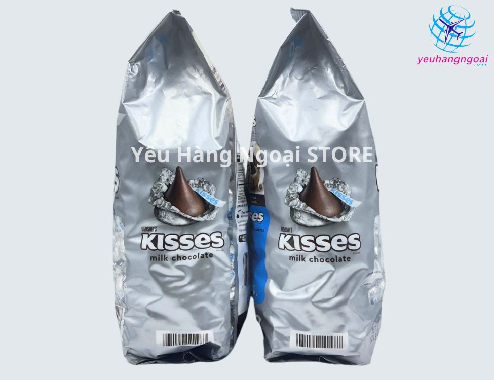 Kẹo Socola Hershey'S Kisses Milk Chocolate 330 Viên 1.58Kg Của Mỹ.