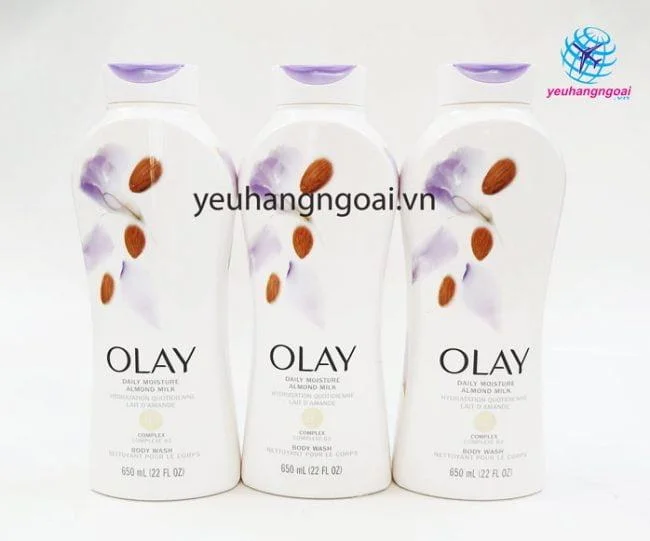 Sữa Tắm Olay Dưỡng Ẩm 650ml Daily Moisture Almond Milk Body Wash 1 Hình Thật Sữa Tắm Olay Daily Moisture Almond Milk Body Wash.