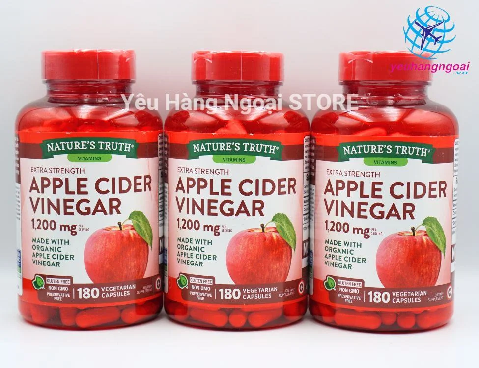 Giam tao huu co Apple Cider Vinegar 1200mg Vien uong Giam tao huu co Apple Cider Vinegar 1200mg
