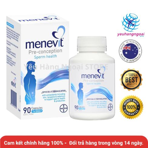 Viên Uống Tăng Cường Sinh Lý Cho Nam Giới Menevit 90 Viên Của Úc. 1 menevit-90-capsules