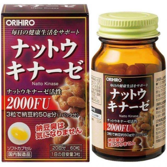 Thuốc Chống Đột Quỵ Nhật Bản Orihiro Nattokinase 2000Fu