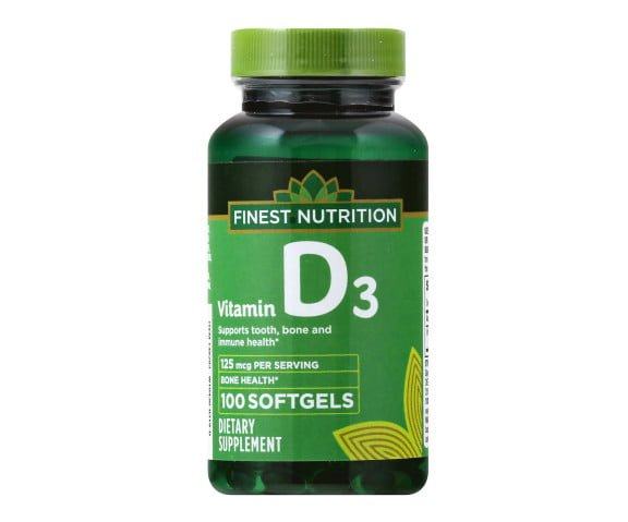 Viên Uống Bổ Sung Vitamin D3 Finest Nutrition 120 Viên