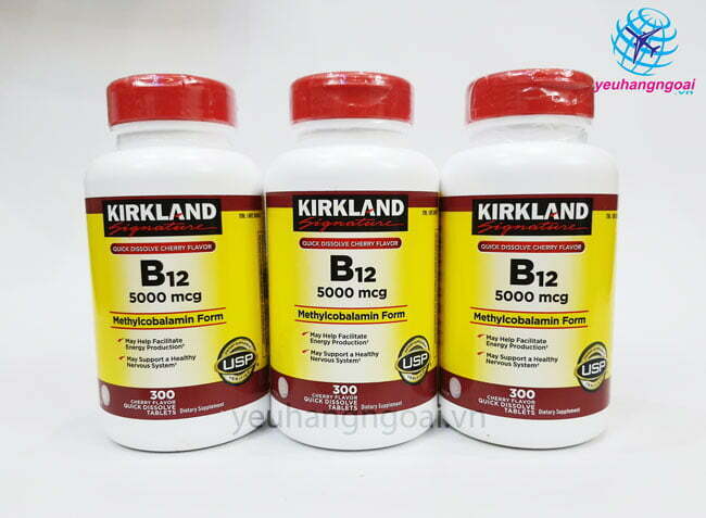 Hình Thật Viên Uống Vitamin B12 5000Mcg Kirkland 300 Viên Của Mỹ
