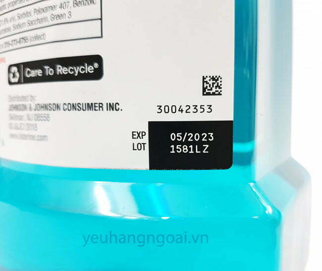 Nước Súc Miệng Bạc Hà Listerine 1.5 lít của Mỹ 6 Hình Thật Hạn Sử Dụng Nước Súc Miệng Bạc Hà Listerine 1.5 Lít Của Mỹ