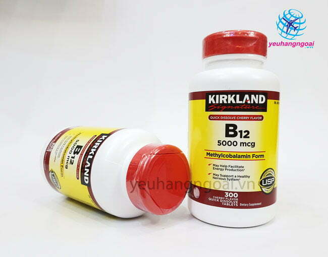 Hình Thật Mặt Trước Vitamin B12 5000Mcg Kirkland 300 Viên Của Mỹ .