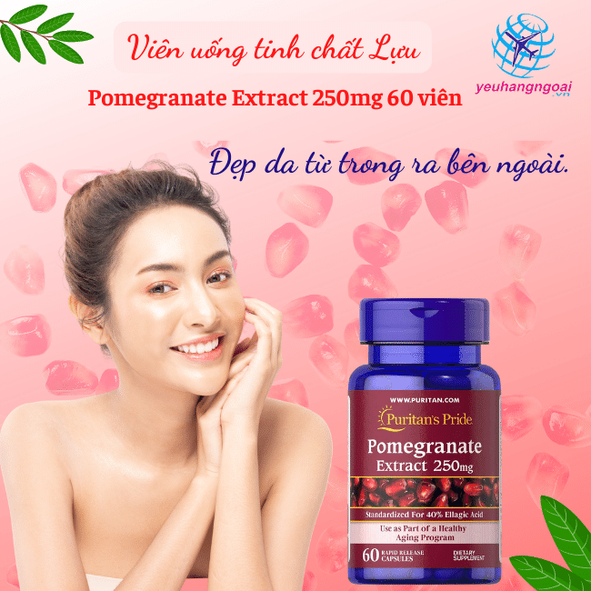Review Tinh Chất Lựu Pomegranate Extract 250Mg
