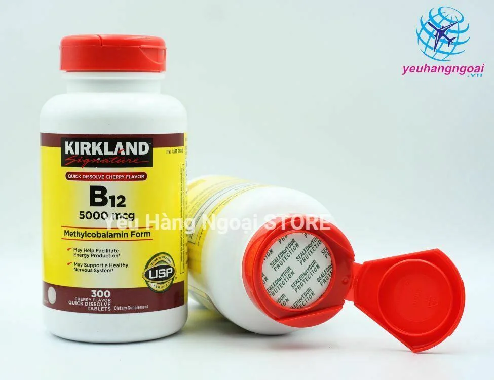 Vien uong bo sung Vitamin B12 5000mcg Kirkland