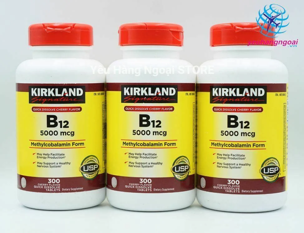 Vien uong bo sung Vitamin B12 5000mcg Kirkland