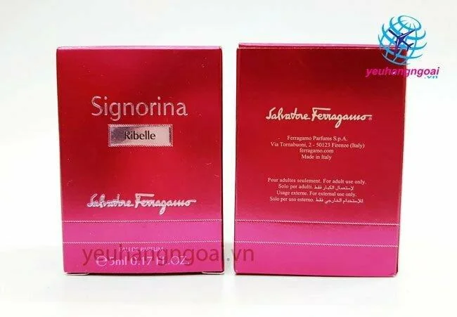 Nước Hoa Signorina Đỏ 5Ml 5 Hình Thật Mặt Trước Sau Nước Hoa Signorina Đỏ 5Ml