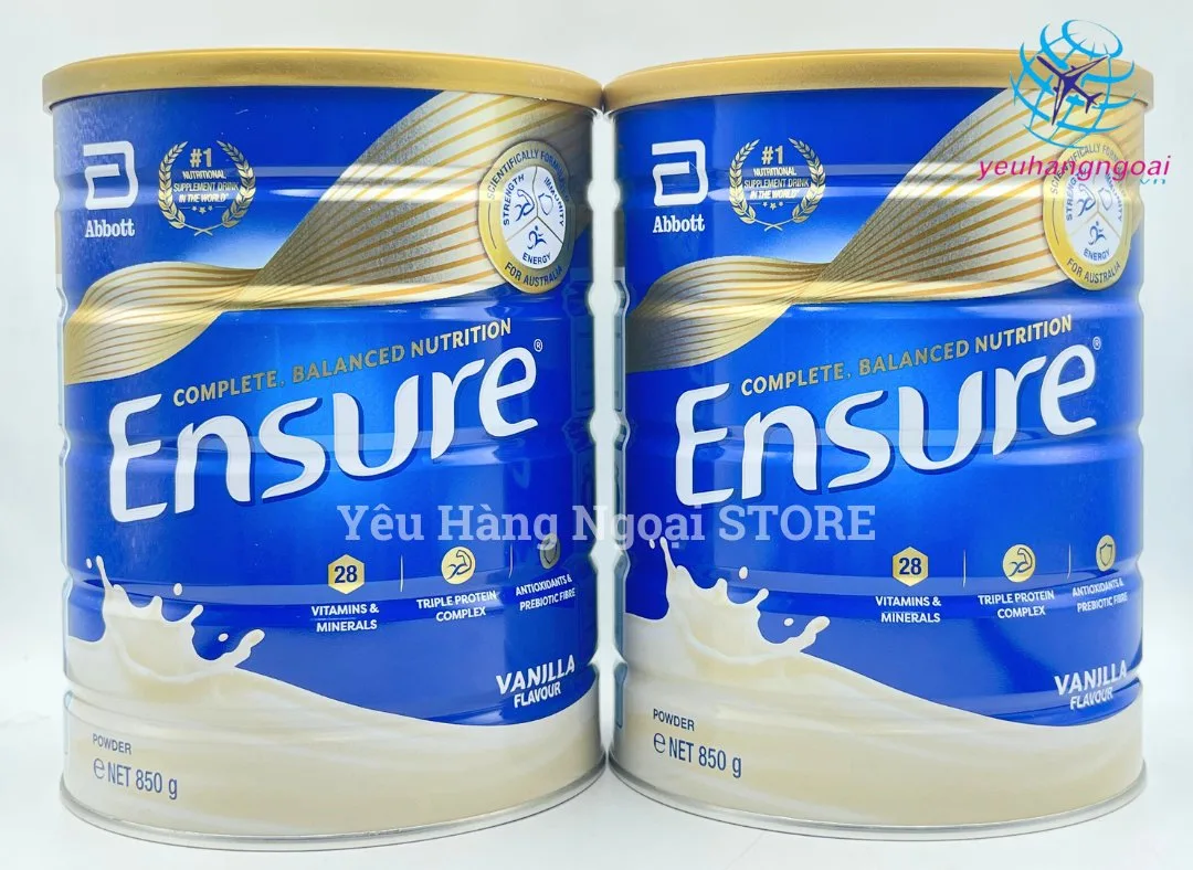 Sữa Bột Ensure 850GR Của Úc (Mẫu Mới Nhất). 1 Sữa Bột Ensure Úc Mẫu Mới