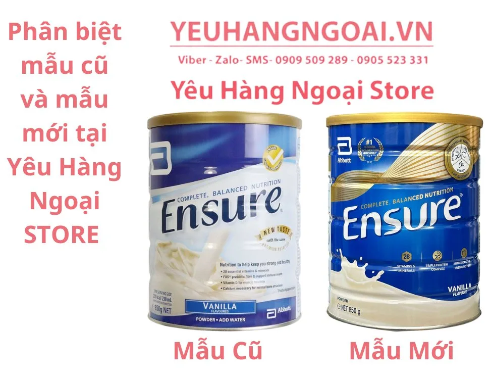 Sữa Bột Ensure 850GR Của Úc (Mẫu Mới Nhất). 3 Sữa Bột Ensure úc Mẫu Mới Nhất