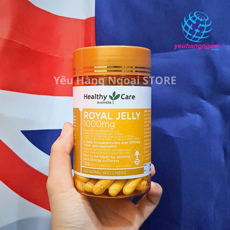 Sữa Ong Chúa Healthy Care Royal Jelly 1000mg 120 viên làm đẹp da của Úc. 2 Z7153576770836 D1a842df963c76a8858fe8fff30c0aab