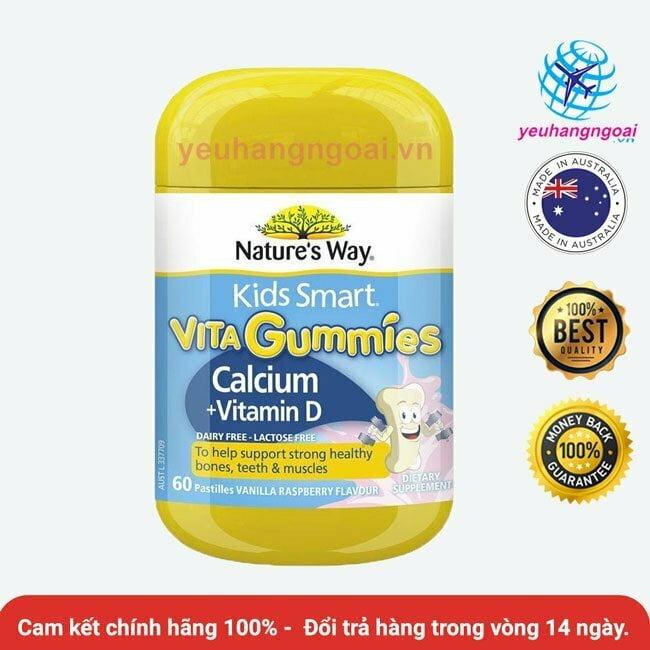 Kids Smart Gummy Vitamin Calcium + Vitamin D 60v