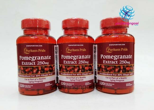 Tinh Chất Lựu Puritan’s Pride Pomegranate 250mg 120 Viên của Mỹ 1 Hình Thật Tinh Chất Lựu Puritan’s Pride Pomegranate 250mg 120 Viên.