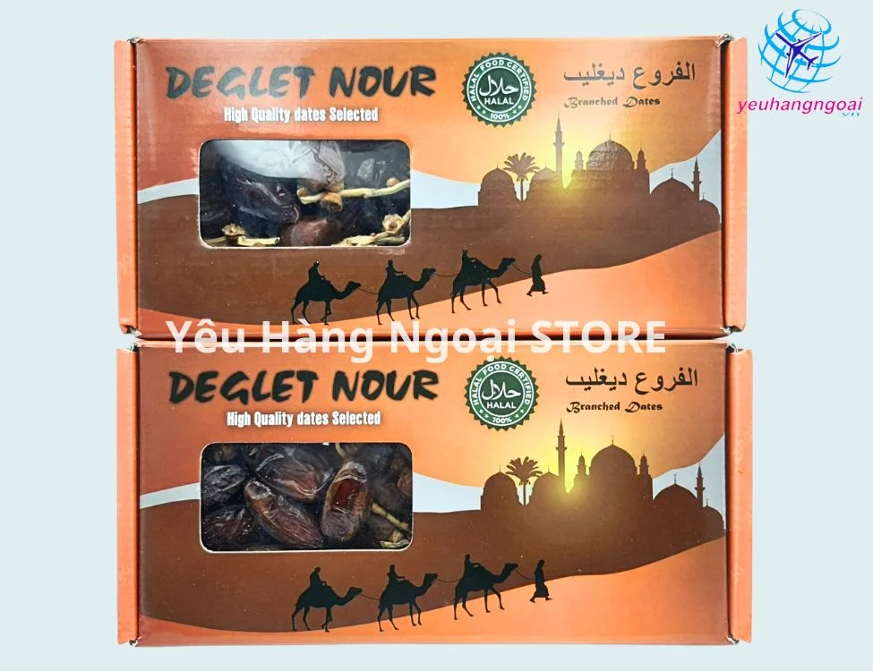 Chà Là Nguyên Cành Sấy Khô Tự Nhiên Deglet Nour 500g Của Israel.