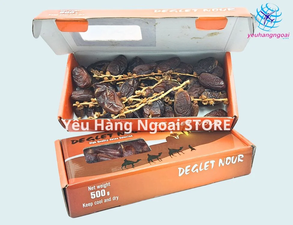 Chà Là Nguyên Cành Sấy Khô Tự Nhiên Deglet Nour 500g Của Israel.