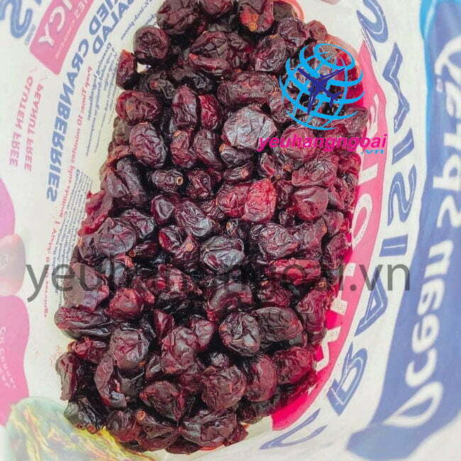 Hình Thật Quả Nam Việt Quất Sấy Khô Ocean Spray Craisins Whole Dried Cranberries1