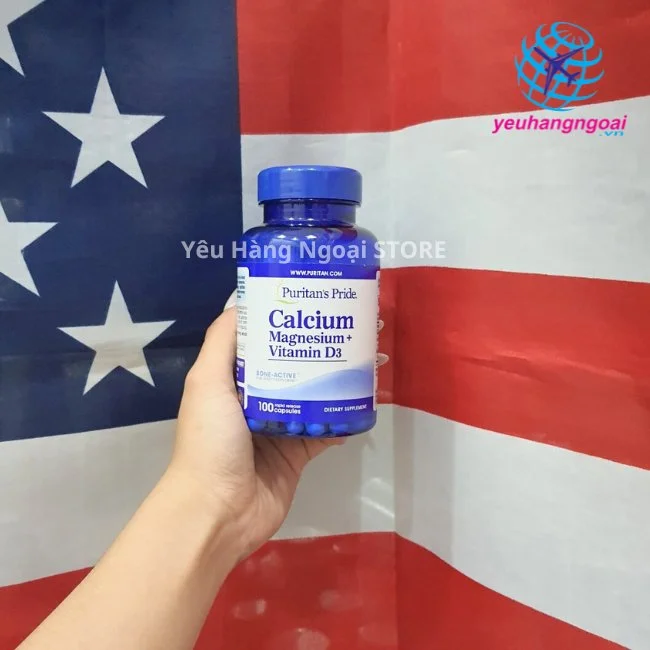 Viên Uống Canxi Magnesium Vitamin D3 Puritan's Pride 100v (1)