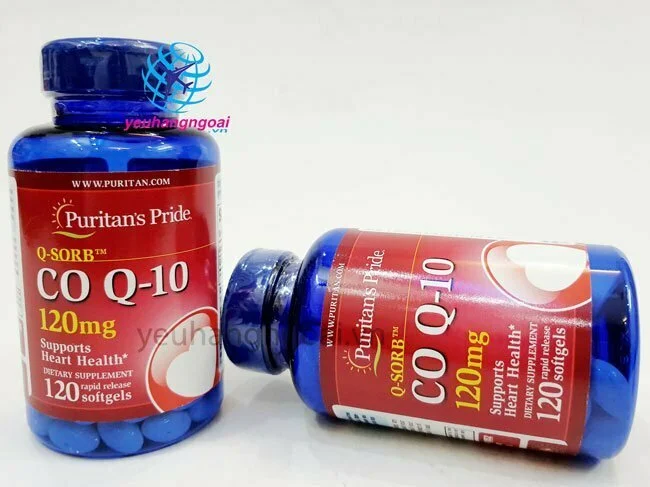 Hình Thật Mặt Trước Viên Uống Hỗ Trợ Tim Mạch Puritan's Pride Coq10 120mg 120 Viên