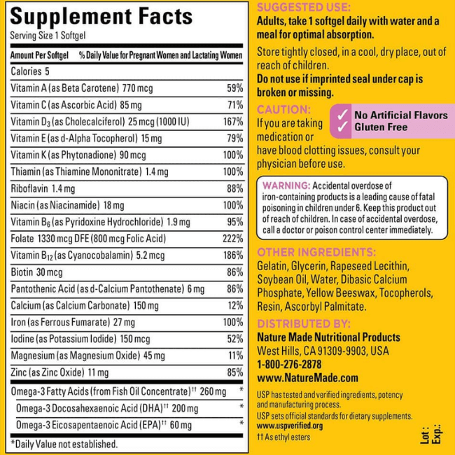 Prenatal là thuốc gì? Thành phần, công dụng, cách dùng như thế nào? 6 review thuoc nature made prenatal multi dha