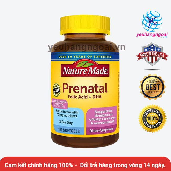 Prenatal Multi Dha 150 Viên Nature Made