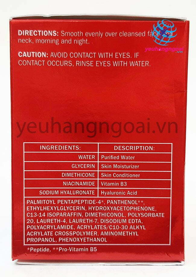Kem Dưỡng Olay Hyaluronic Peptide 48g Của Mỹ 6 Hình Thật Thành Phần Kem Dưỡng Olay Hyaluronic Peptide 48g Của Mỹ
