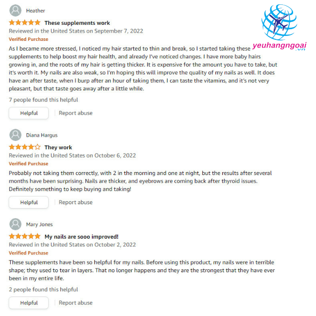 Thuốc Hair Skin Nail Review có tốt không, cách sử dụng như thế nào? 9 Thuoc hair skin nail review co tot khong?
