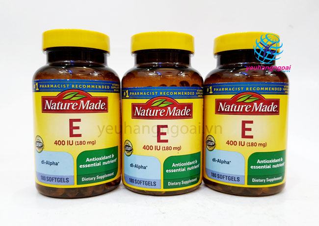 Hình Thật Viên Uống Vitamin E 400Iu 180 Viên Nature Made