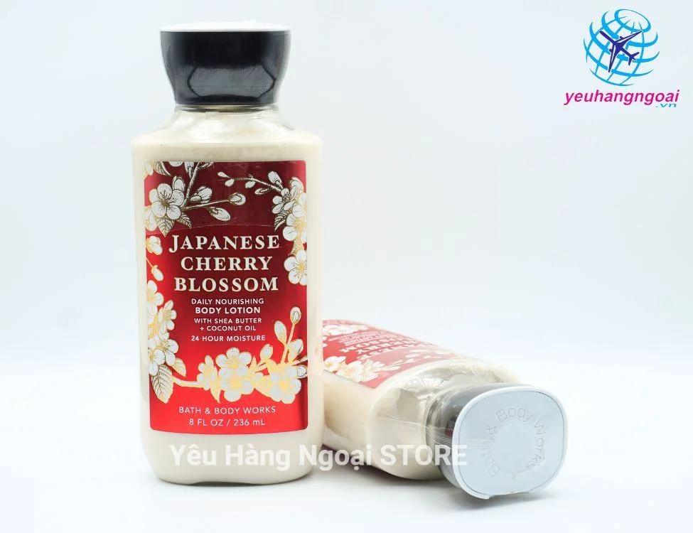 Dưỡng Thể Bath & Body Works Japanese Cherry Blossom Body Lotion 236ml 3 Dưỡng Thể Japanese Cherry Blossom Bath & Body Works 236ml Của Mỹ (2)