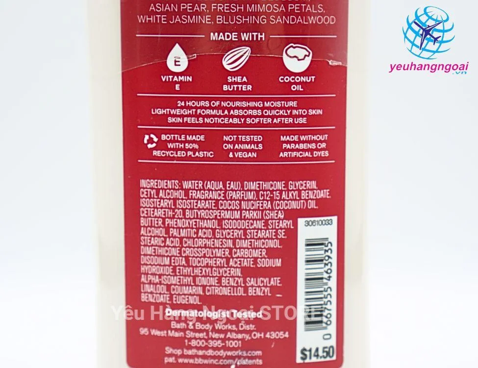 Dưỡng Thể Bath & Body Works Japanese Cherry Blossom Body Lotion 236ml 5 Dưỡng Thể Japanese Cherry Blossom Bath & Body Works 236ml Của Mỹ (4)